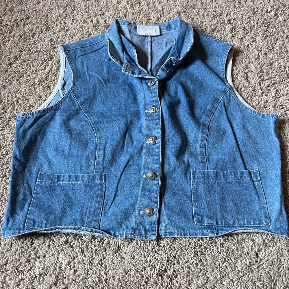 Vintage Granite denim vest size large